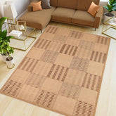 handmade Modern Gabbeh Beige Brown Hand Knotted RECTANGLE 100% WOOL area rug 10  x 14